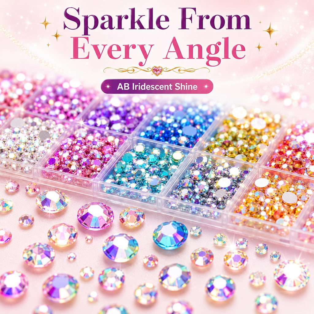Bedazzling Kit 48000 Pcs, 60 Colors Rhinestone Kit, 3mm Flat Back Resin Rhinestones with B7000 Glue & Tools, All-in-One DIY Craft Kit for Nail Art, Phone Case, Shoes, Scrapbook & Creative Gifts