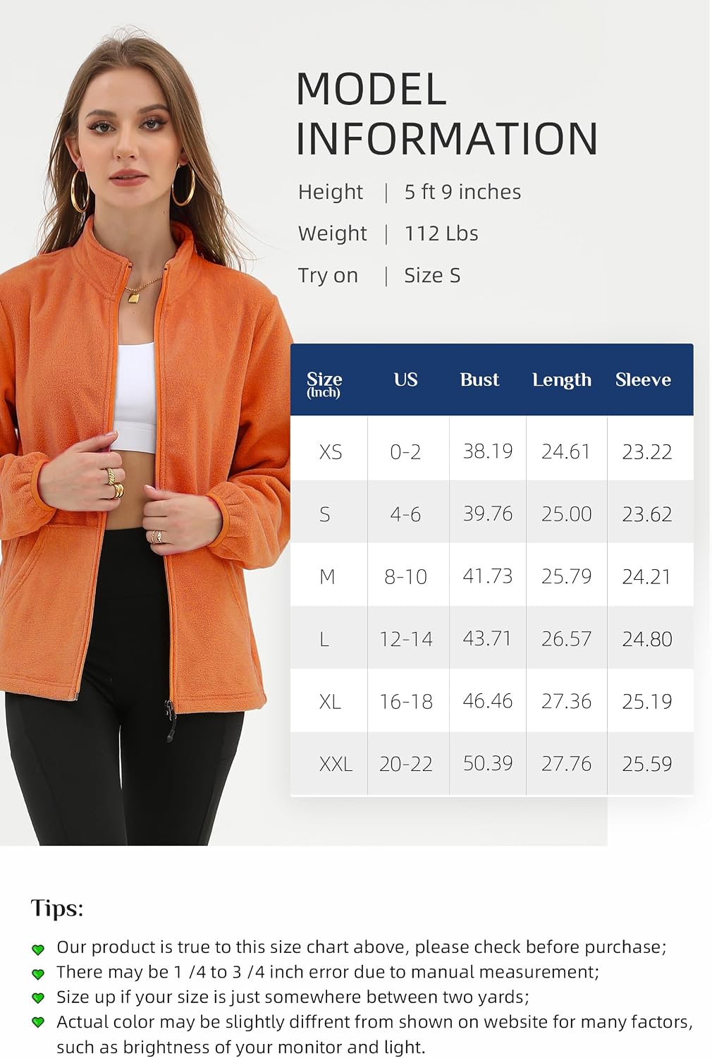 Argstar Women's Fleece Jacket 6 Pockets (XS-2XL)