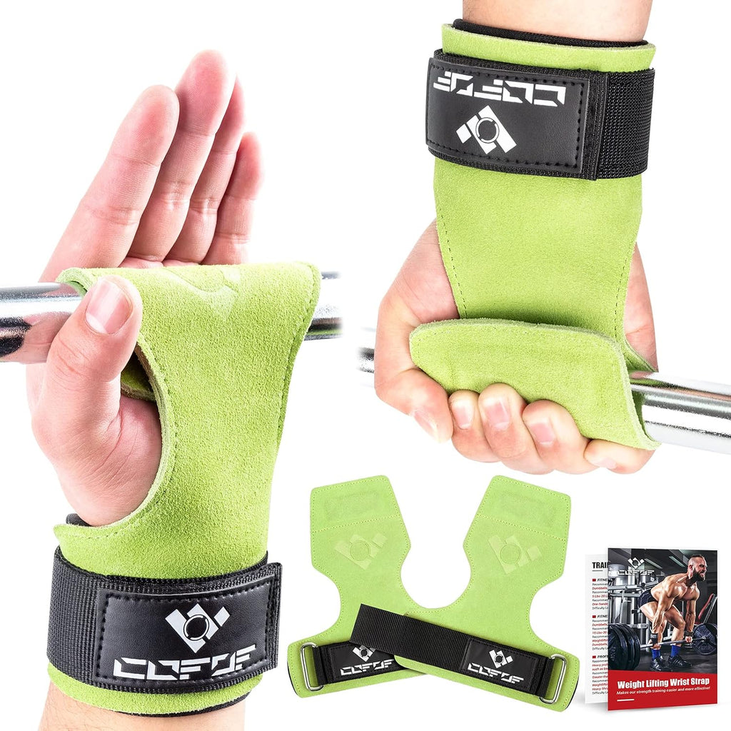 Weight Lifting Wrist Strap, Double-Layer Leather for Deadlift Powerlifting