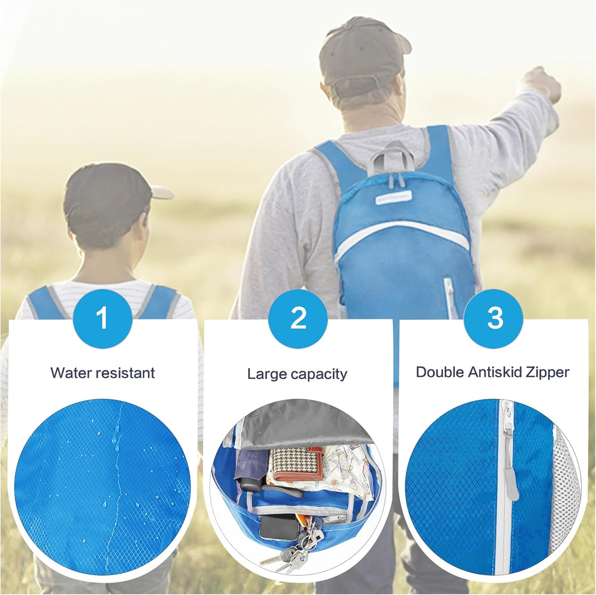 35L Foldable Waterproof Backpack For Outdoor Sports Travel Inside Wet Clothes Compartment Packable For Multiple