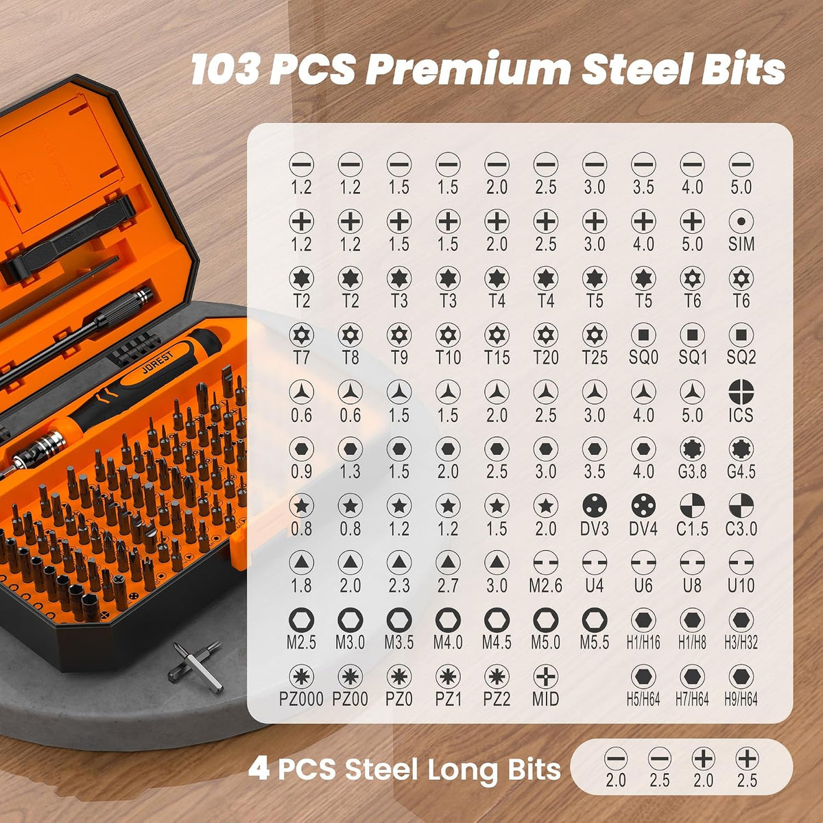 JOREST 115 in 1 Precision Screwdriver Set, Magnetic Electronics Tool Kit