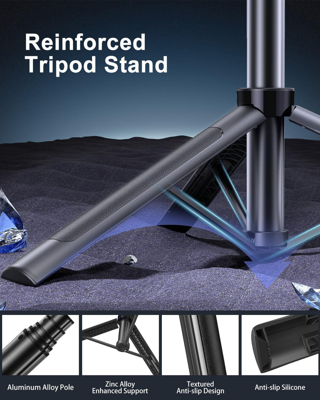 Yeaki 71" Phone Tripod,Tripod for iPhone with Fill Light and Rechargeable Remote,Aluminum Selfie Stick Phone Stand Compatible with Cell Phone/Camera/Ring Light/DJI/GoPro