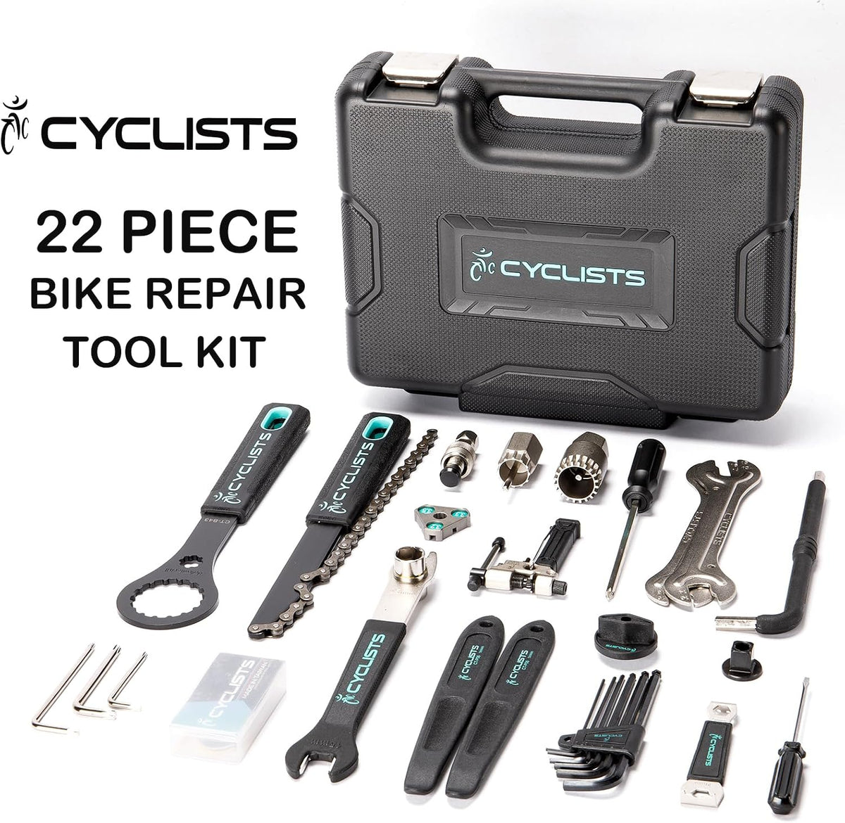 Bike Tool Kit with Storage Case - 22 PCS Bicycle Repair Tool Set
