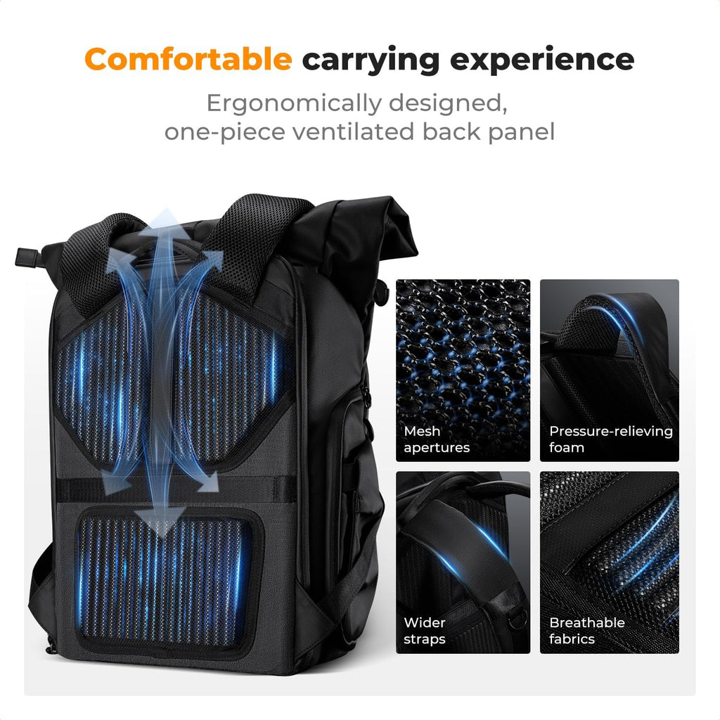 K&F CONCEPT Camera Backpack Bag with 15.6 Inch Laptop Compartment