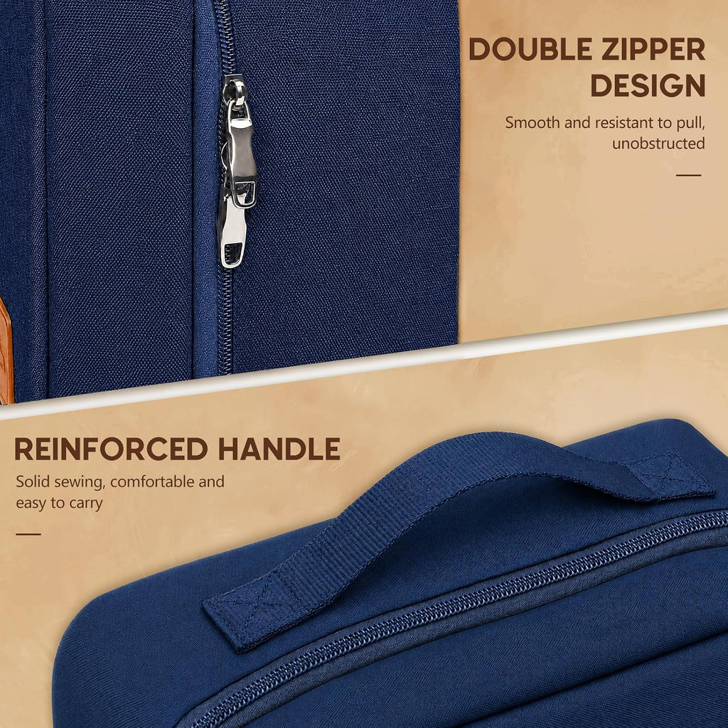 Water Resistant Travel Case Toiletry Bag for Men Women- Blue