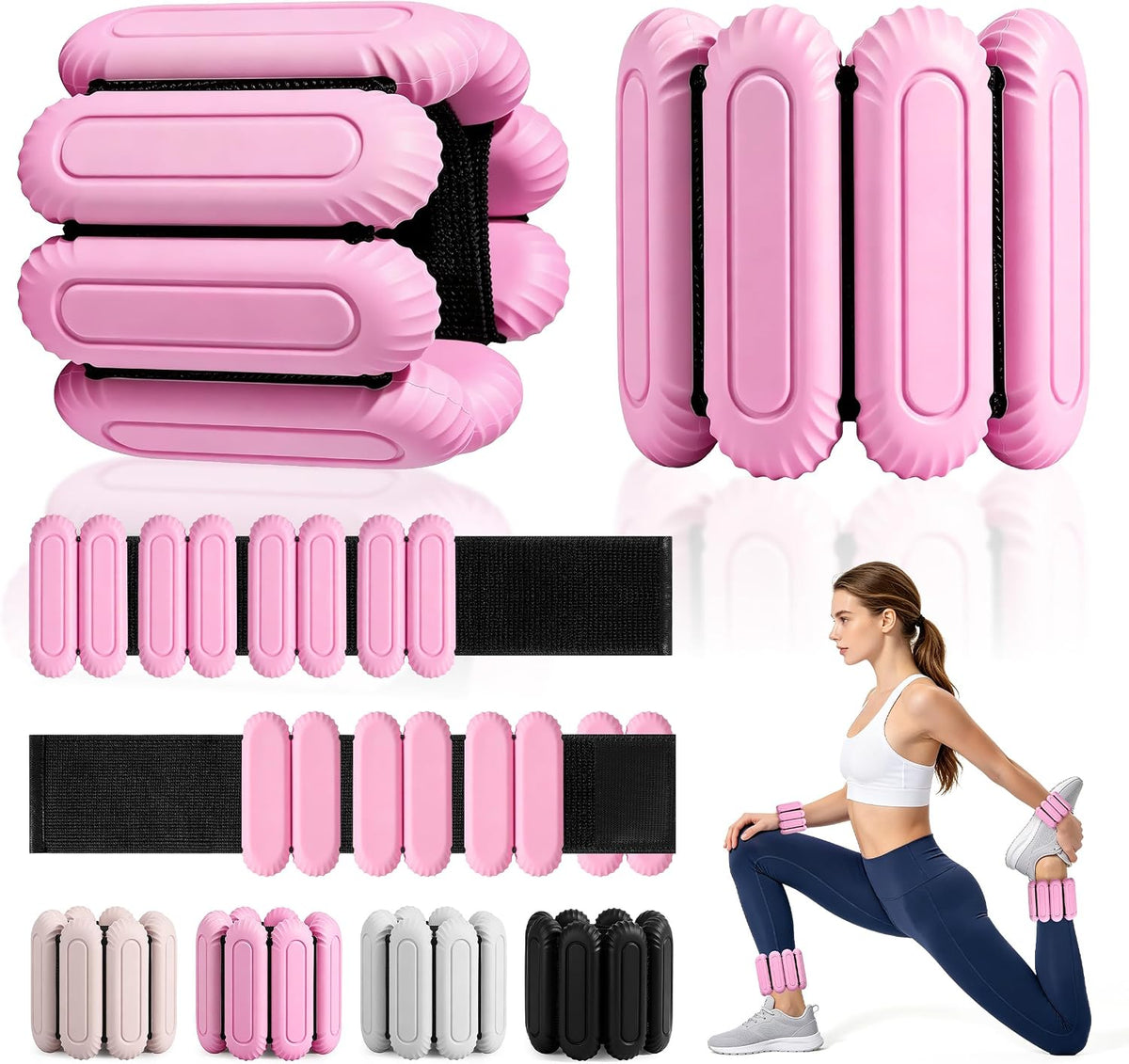 Wrist Weights for Women & Men, 2lb Silicone Wrist Ankle Weights