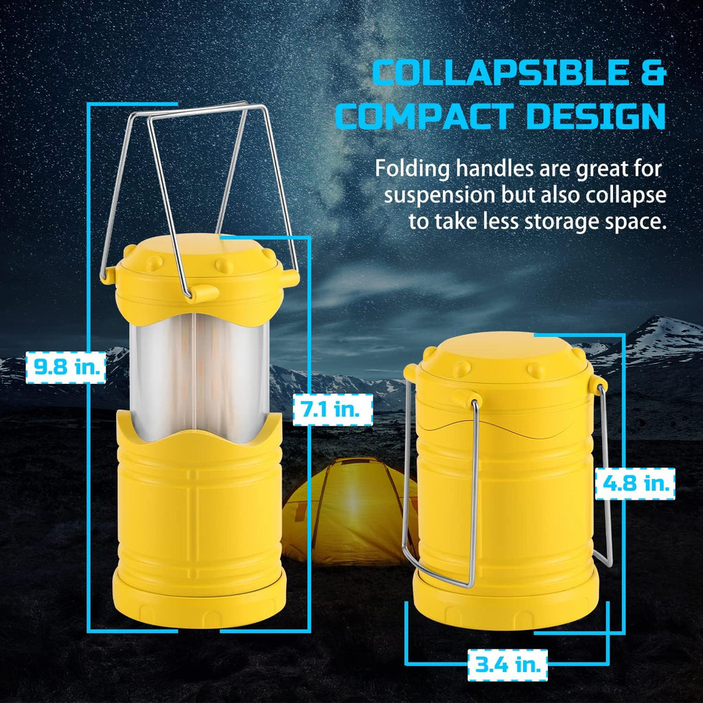 Lichamp 4 Pack LED Camping Lanterns, Yellow