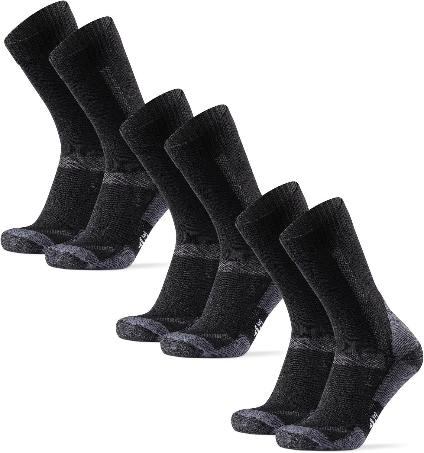 DANISH ENDURANCE Hiking Socks, Merino Wool, Anti-Blister, 3 & 5-Pack
