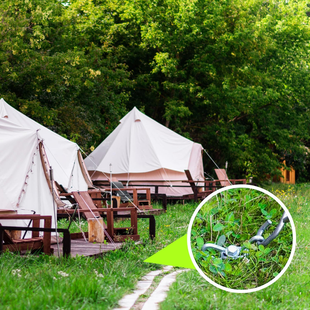 12 PCS 3/8 x 12 in Ground Anchors, Heavy Duty Tent Stakes Kit.