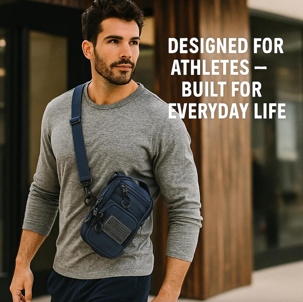 LEPHYON Magnetic Gym Bag, Small Gym Bag for Men & Women, Crossbody Sling Bags with Strong Magnets, USB Charging Port, Multi-Carry Design, Perfect for Travel Workout Sports, Best Gift for Fitness Lover