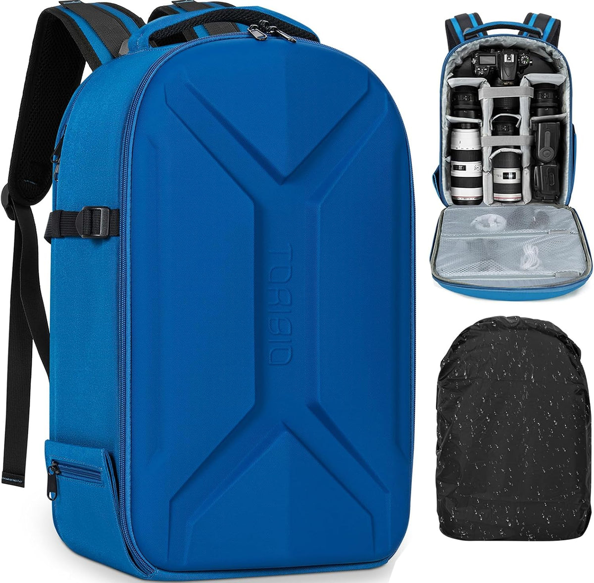 TORIBIO Large Hardshell Camera Backpack DSLR/SLR/Mirrorless Photography Bag