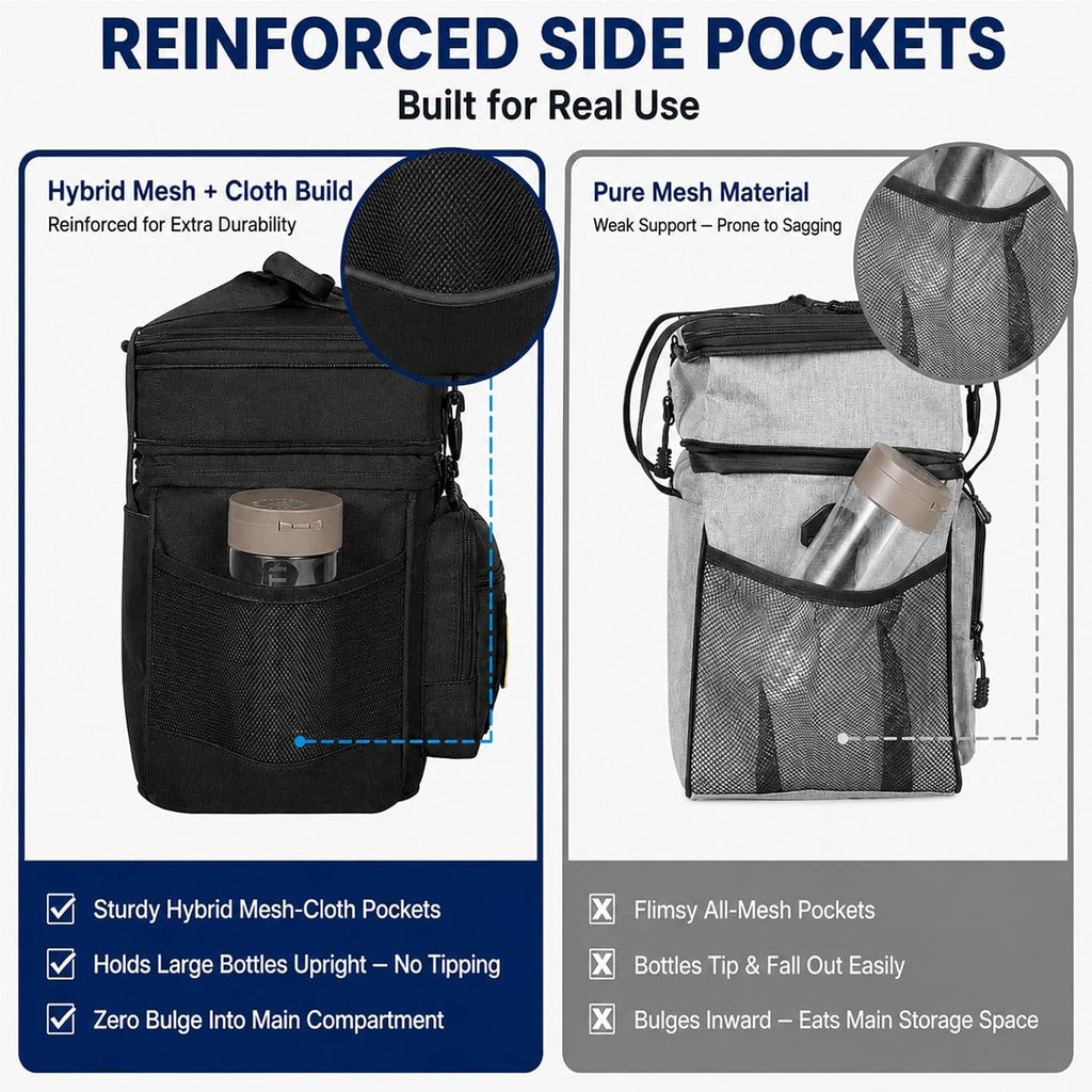 GLENKEY Tactical Lunch Box Men Expandable Insulated Leakproof Cooler Bag