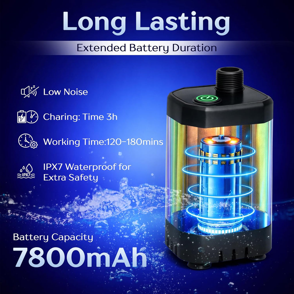 Outdoor Portable Shower with Immersion Water Heater – Low Noise Portable Camping Shower with LED Display, 3 Adjustable Water Levels – Heated Portable Shower Kit for Travel, Pets, Hiking, and Camping