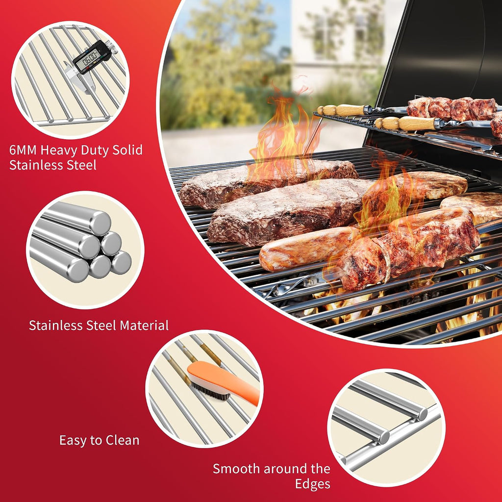 28.7" Wx16.96 D Grill Grates,Stainless Steel Charbroil Grill Replacement Parts,3Pack