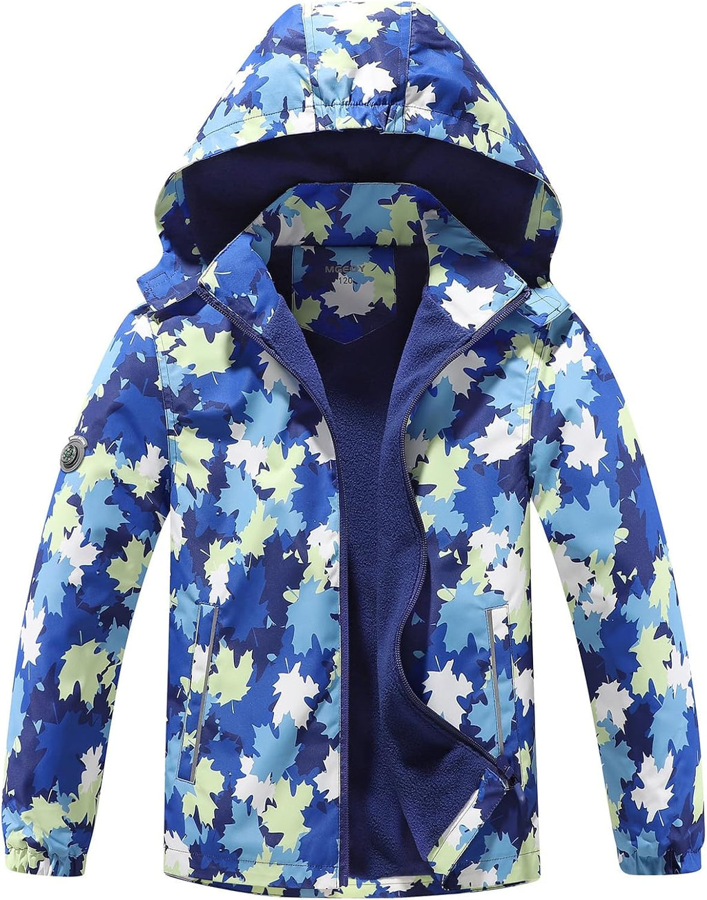 MGEOY Kids Rain Jacket, Waterproof Lightweight Hooded Windbreaker for Boys Girls 4-16Y