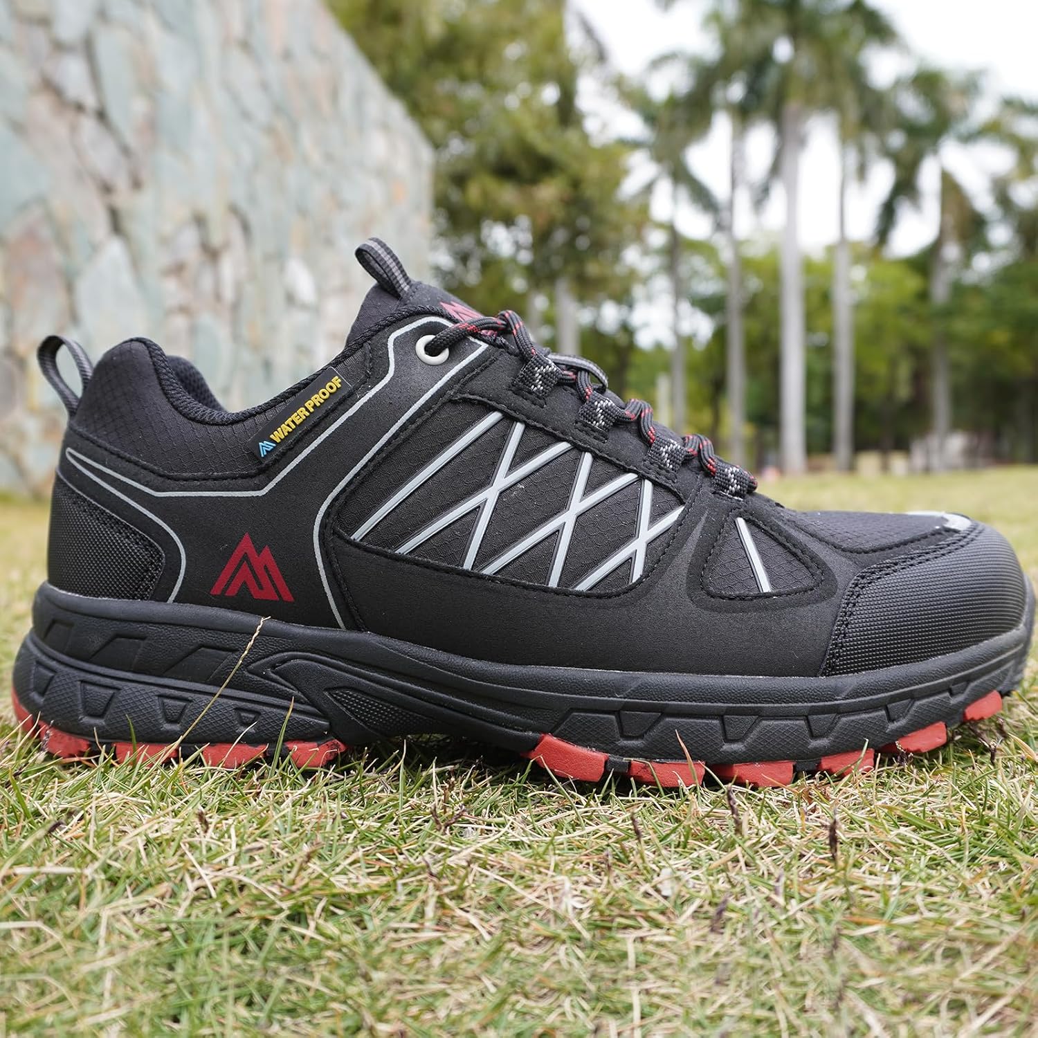 Queday Mens Waterproof Lightweight Hiking Shoes