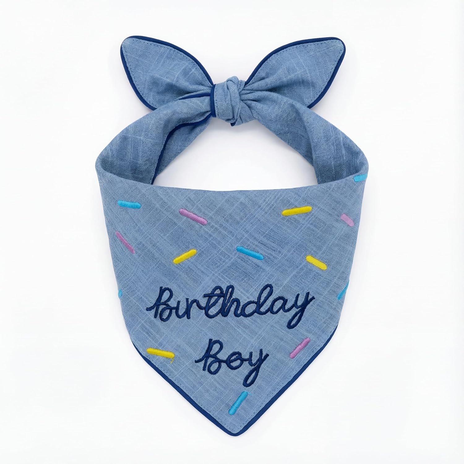 Two Tails Birthday Boy Dog Bandana, Tie-on, Large