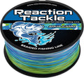Reaction Tackle Braided Fishing Line - Pro Grade Power Performance for Saltwater or Freshwater Fish - Colored Fishing Line Braid for Extra Visibility