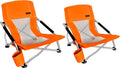 Nice C Low Beach Camping Folding Chair, River Sand Lake Chair (2P Orange)
