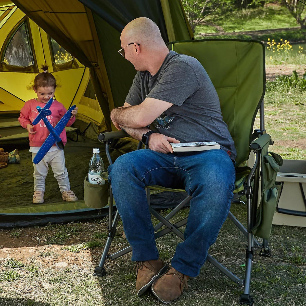TIMBER RIDGE Oversized Folding Camping Chair High Back 500lbs