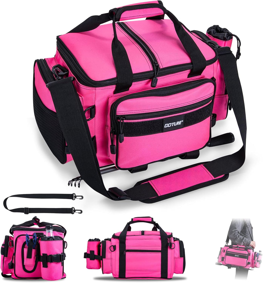 Goture Fishing Tackle Bag, Freshwater Saltwater Large Fishing Bag