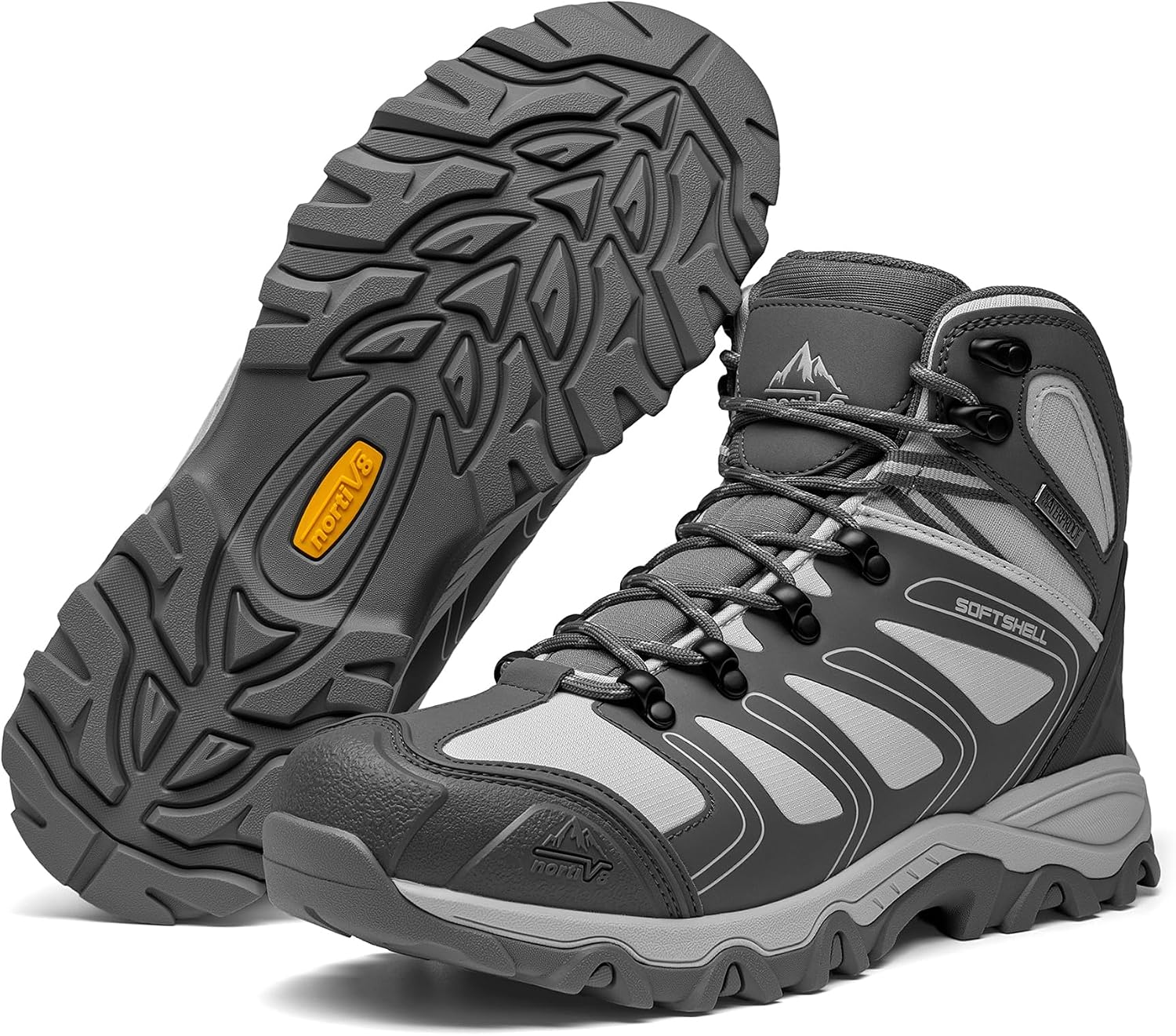 NORTIV 8 Men's Ankle High Waterproof Hiking Boots