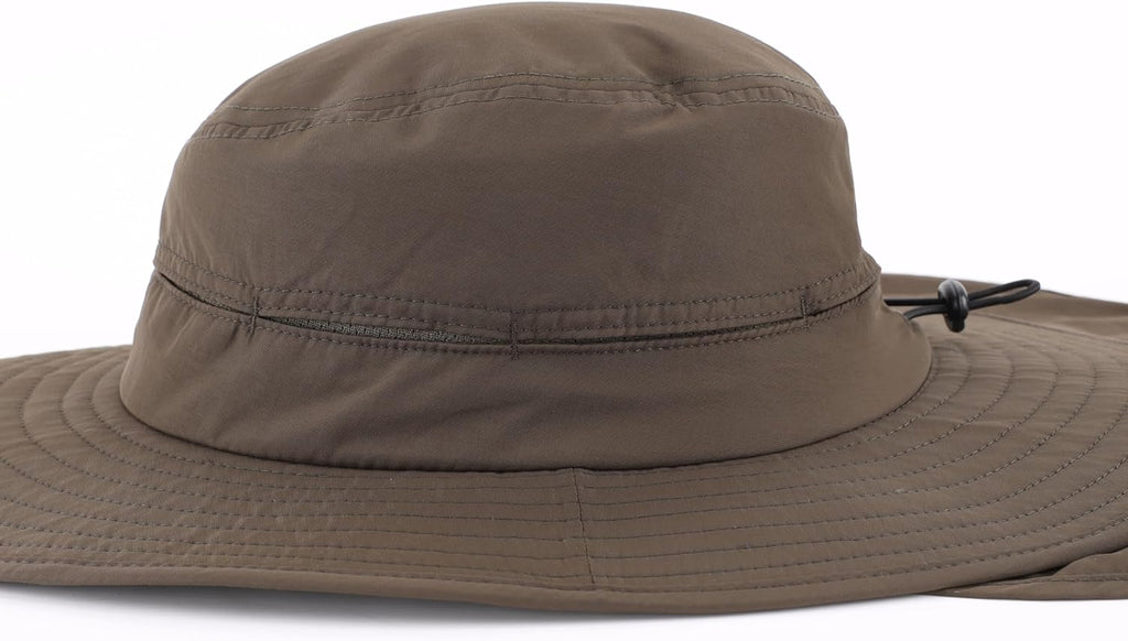 Connectyle Wide Brim Sun Hat for Men Women UPF 50+ Breathable Fishing Hat with Neck Flap Outdoor Hiking Safari Bucket Hats