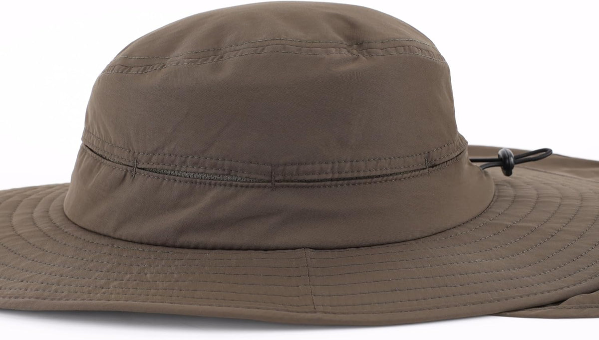 Connectyle Wide Brim Sun Hat for Men Women UPF 50+ Breathable Fishing Hat with Neck Flap Outdoor Hiking Safari Bucket Hats