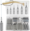 30 Pack Drop Shot Weights Skinny Pencil Sinkers for Bass Fish Drop Shot Rig