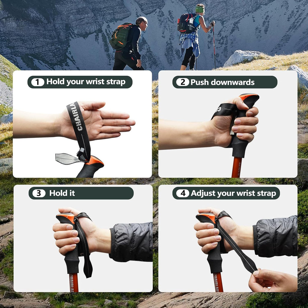 Deepfeel Collapsible Trekking Poles Folding Hiking Poles