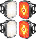 Viccux 2026 Ultra Slim Bike Lights with Reflectors, 8+6 Modes Bike Headlight and Tail Light Assemblies Motorcycle, IP65 Waterproof & Dual USB-C 1-2 Hrs Fast Charge Bike Lights for Night Riding Cycling