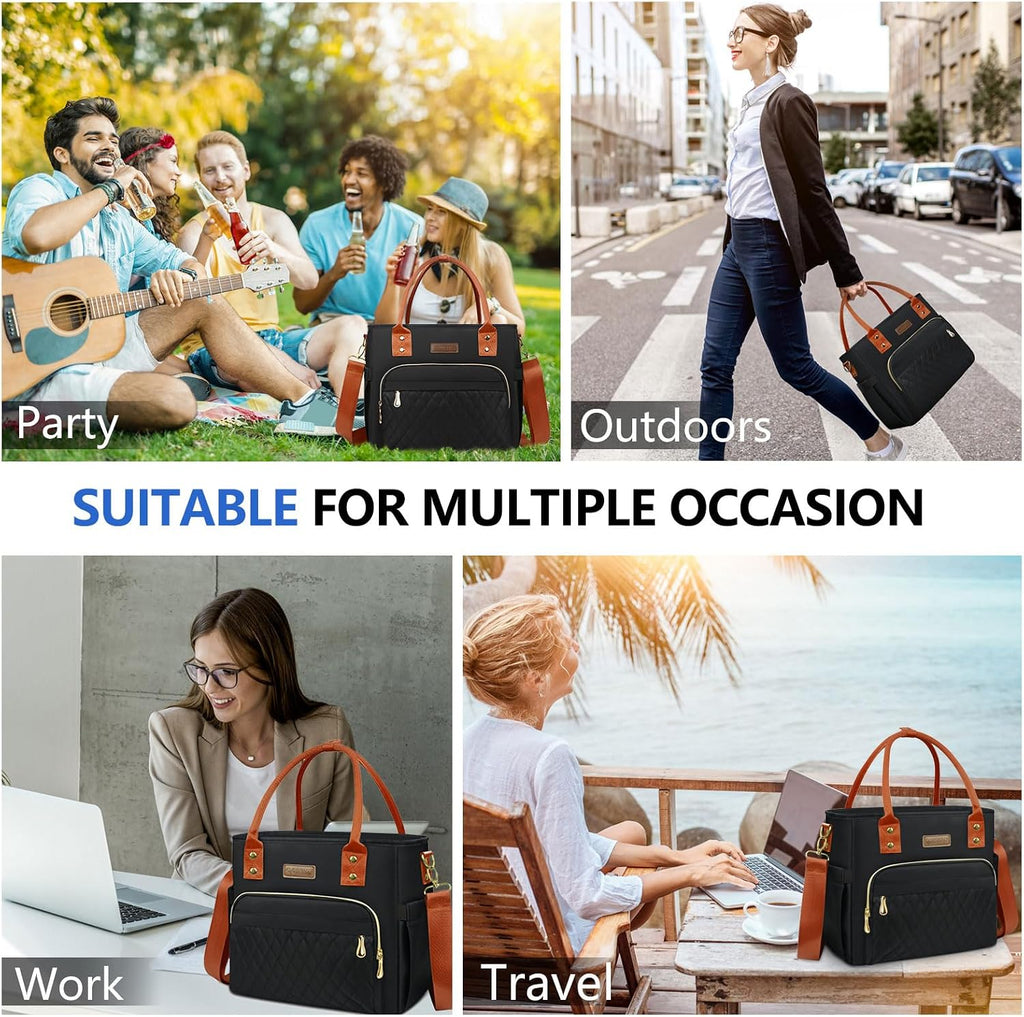 MIYCOO Insulated Lunch Bag Women, Large Tote Lunch Box for Work, 18L