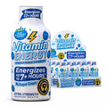 Vitamin Energy Blue Raspberry Twist Extra Strength Energy Shot, 10 Pack - Up to 7 Hrs, 260mg Natural Caffeine, Zero Sugar - Electrolytes + BCAAs, Hydration, B12 B6 Niacin, 1.93 fl oz, Keto Vegan