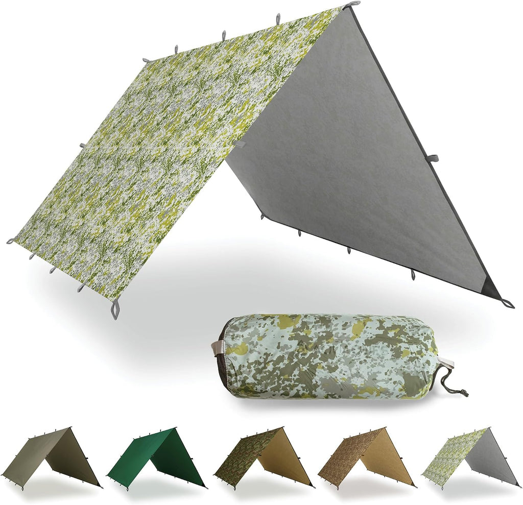 AquaQuest Defender Tarp – Heavy-Duty Waterproof (20,000 mm) Seam-Taped Rain Fly for Camping, Bushcraft & Survival