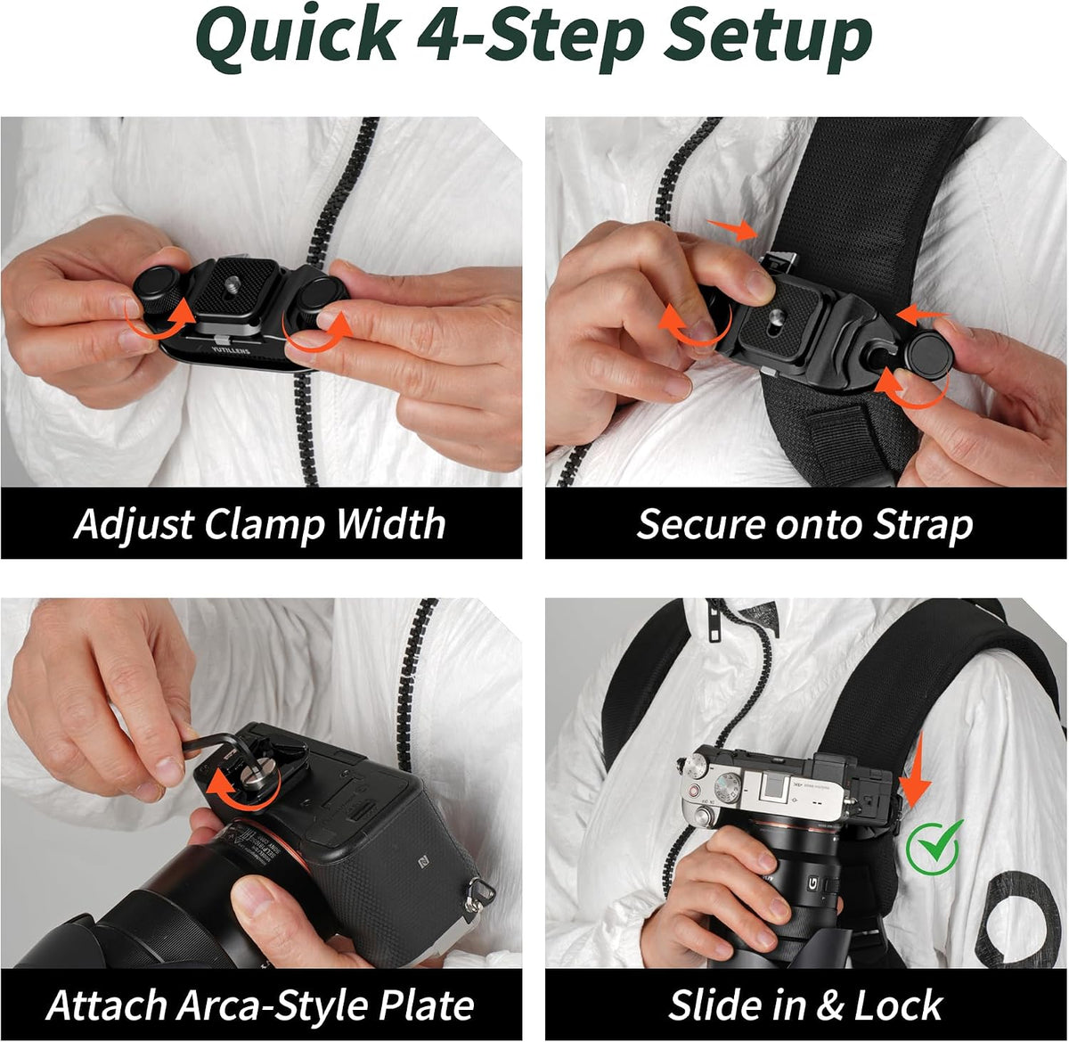 Camera Backpack Clip, Arca Quick Release, Dual-Lock CP01-B