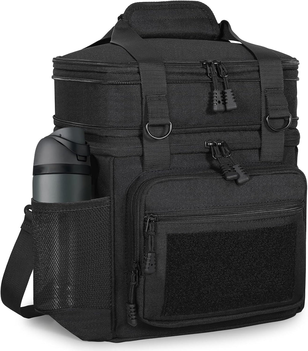 GLENKEY Tactical Lunch Box Men Expandable Insulated Leakproof Cooler Bag