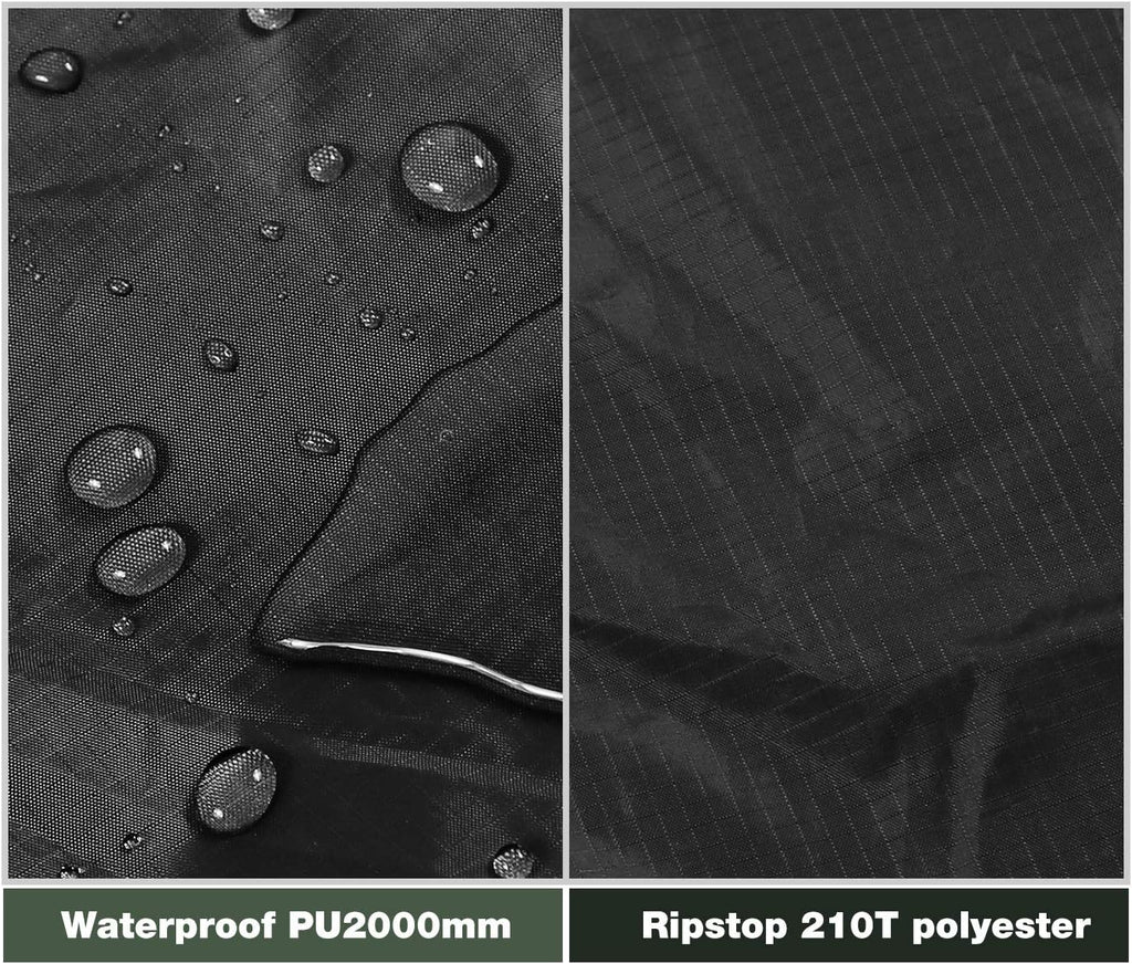 REDCAMP Hammock Rain Fly Camping Tarp Waterproof, 10x10ft Lightweight Backpacking Rain Tarp Shelter for Hiking Outdoor, Black