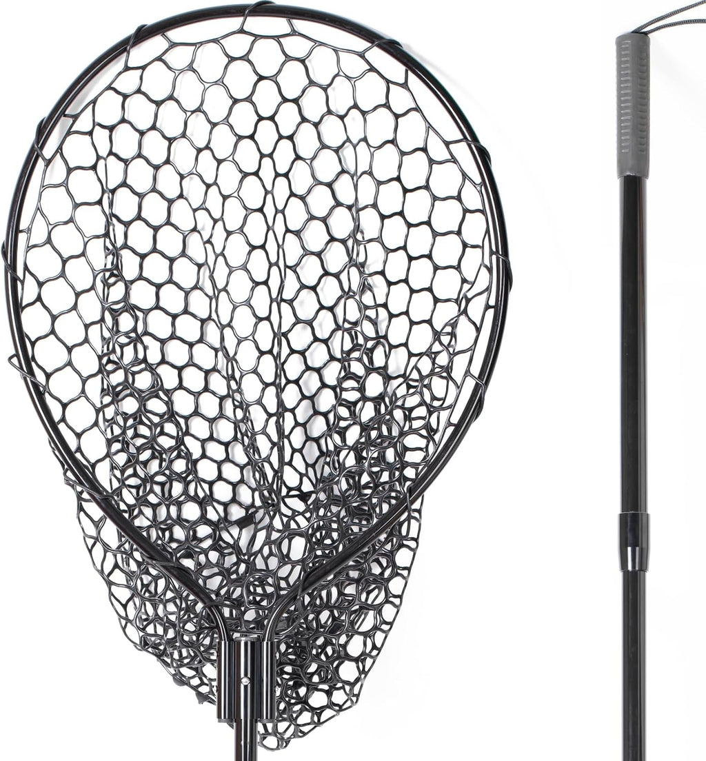 High Strength Large Landing Net, Fishing Net with Long Telescoping Handle