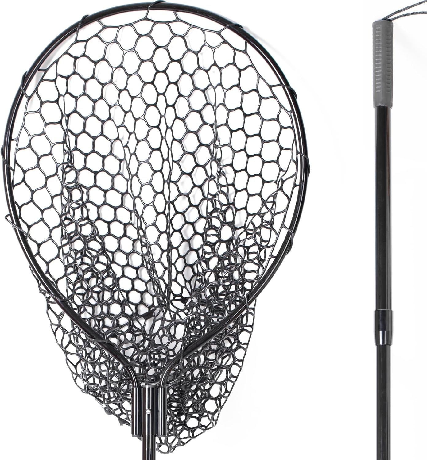 High Strength Large Landing Net, Fishing Net with Long Telescoping Handle