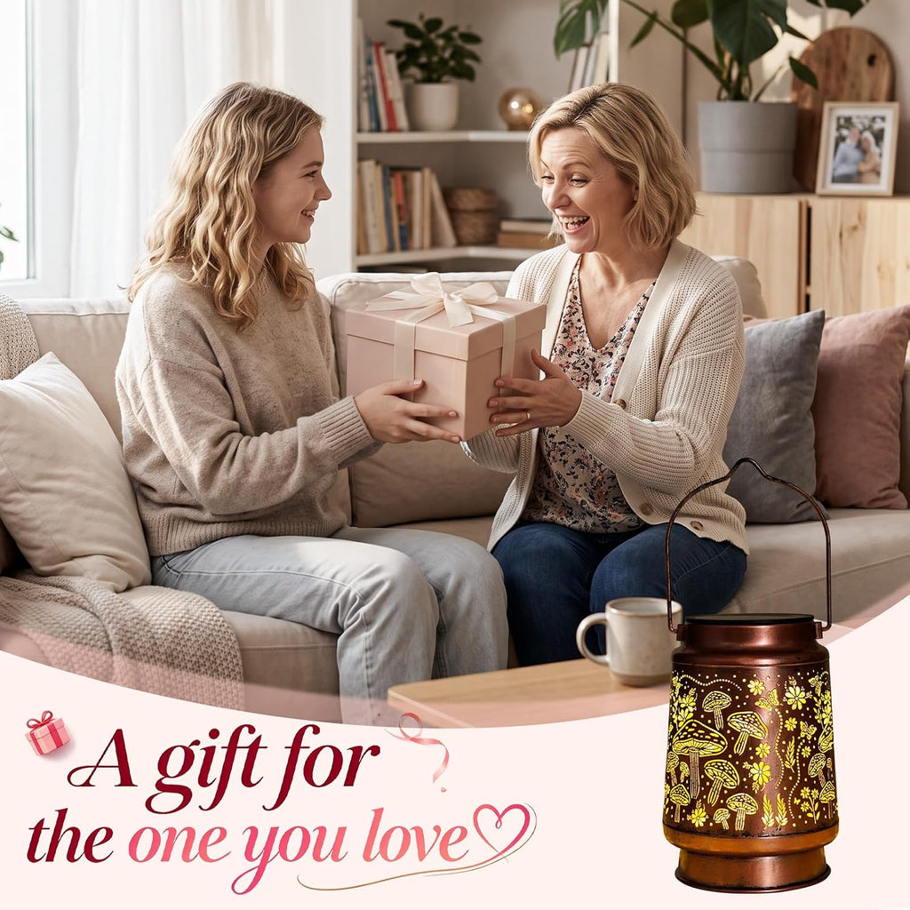Homemory Gifts for Women, Solar Mushroom Lanterns Outdoor Lights