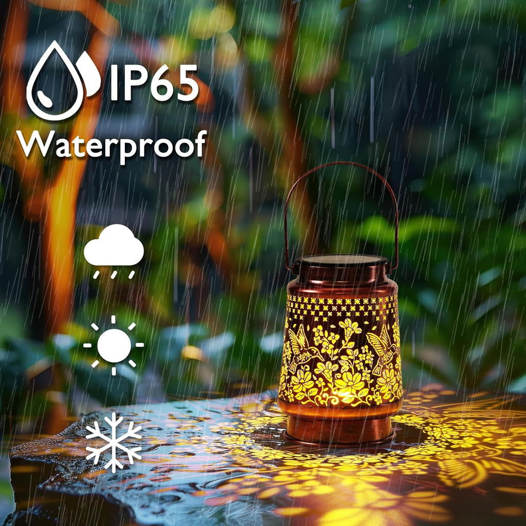 Homemory Gifts for Women, Solar Hummingbird Lanterns Outdoor Lights