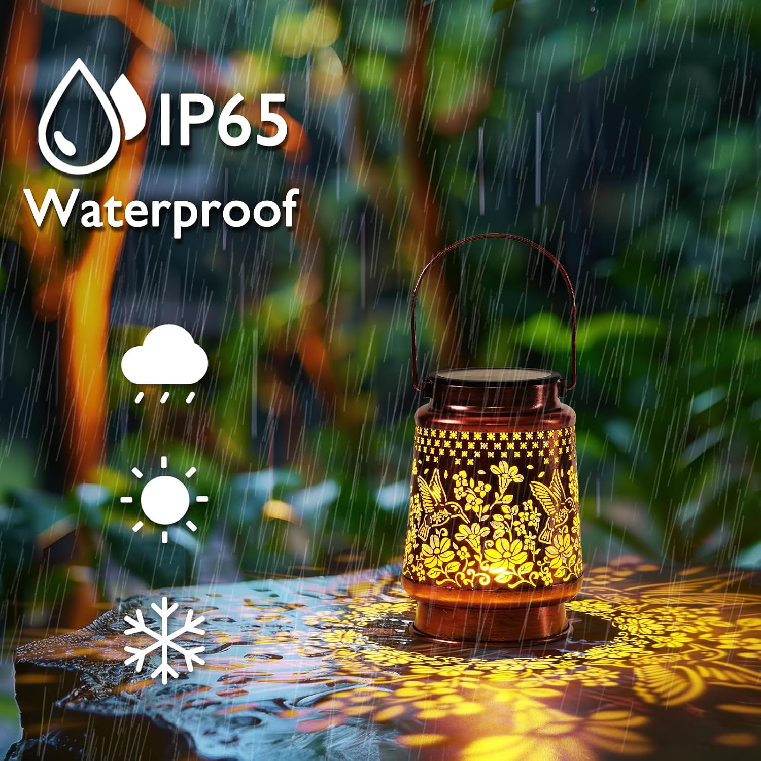 Homemory Gifts for Women, Solar Hummingbird Lanterns Outdoor Lights