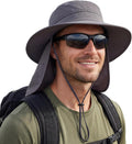 Connectyle Wide Brim Sun Hat for Men Women UPF 50+ Breathable Fishing Hat with Neck Flap Outdoor Hiking Safari Bucket Hats