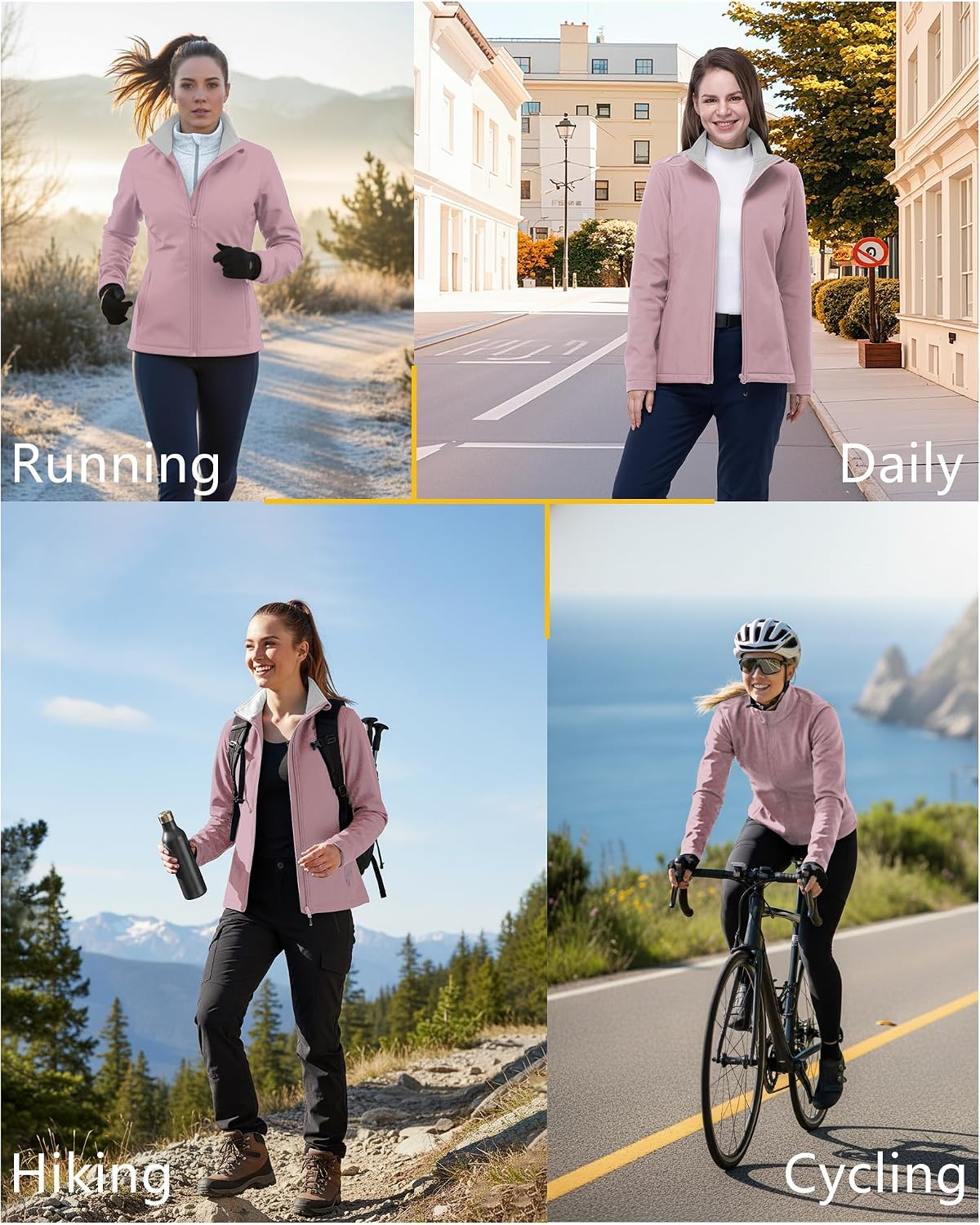 33,000ft Women's Waterproof Softshell Jacket Lightweight Fleece Lined Coat