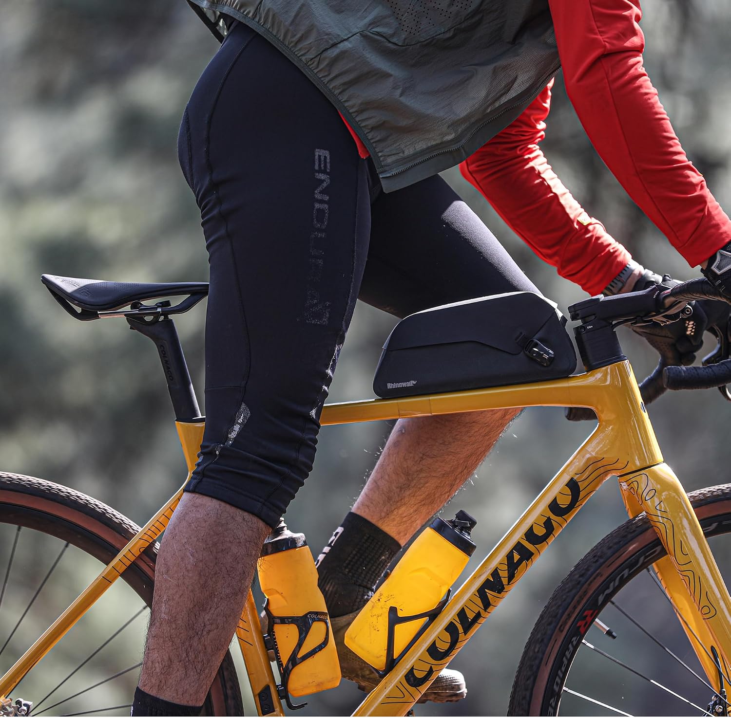 Rhinowalk Bike Top Tube Bag 0.6L/1L/1.5L Bike Frame Bag with Magnetic Flap Fully Waterproof and Stable Bicycle Frame Bag Bicycle Bag Professional Cycling Accessories for Mountain Road Bike