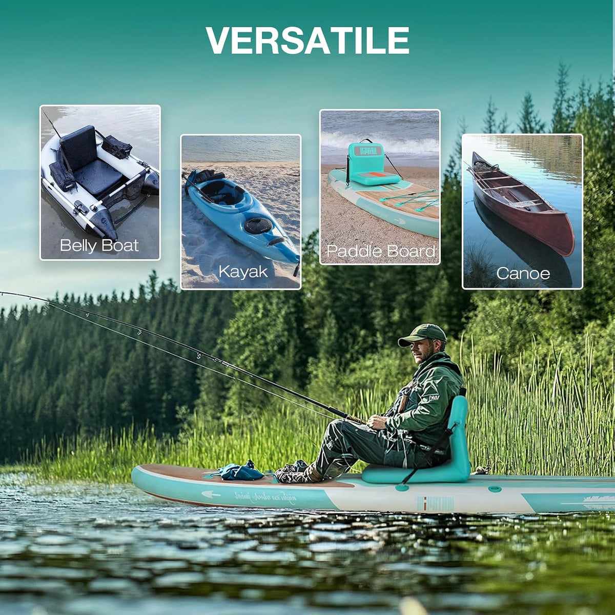 Niphean Kayak Seats with Back Support，Ergonomic Paddle Board Seat