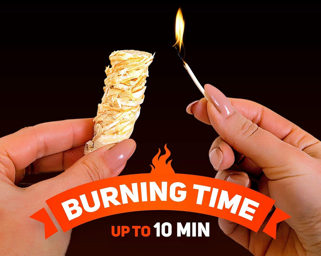 Fire Starters XXL 200 pc - Firelighters for Indoor and Outdoor Use, Compatible with Solo Stove, Green Egg and Other Grills and BBQs - Box of 100% Waterproof Firestarters