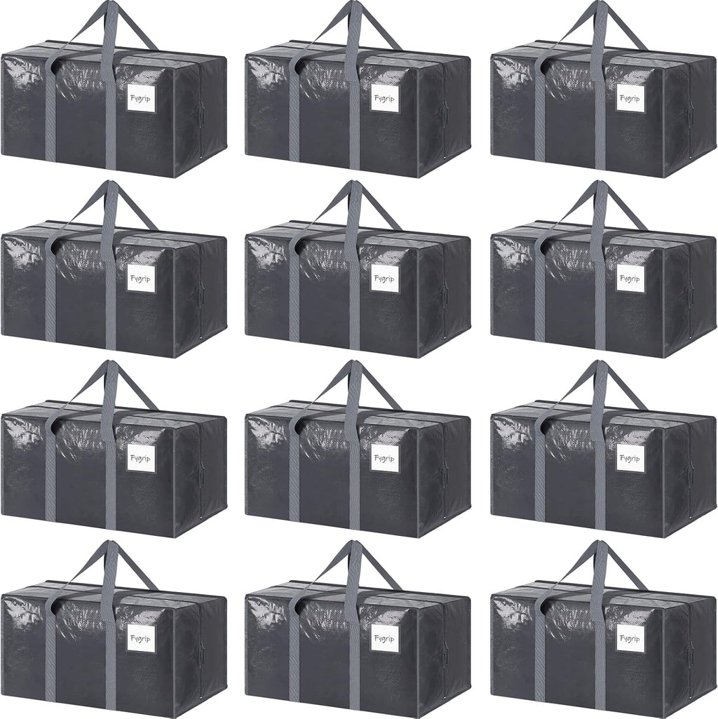 6 Pack Extra Heavy Duty Large Moving Bags with Strong Zipper, Pink
