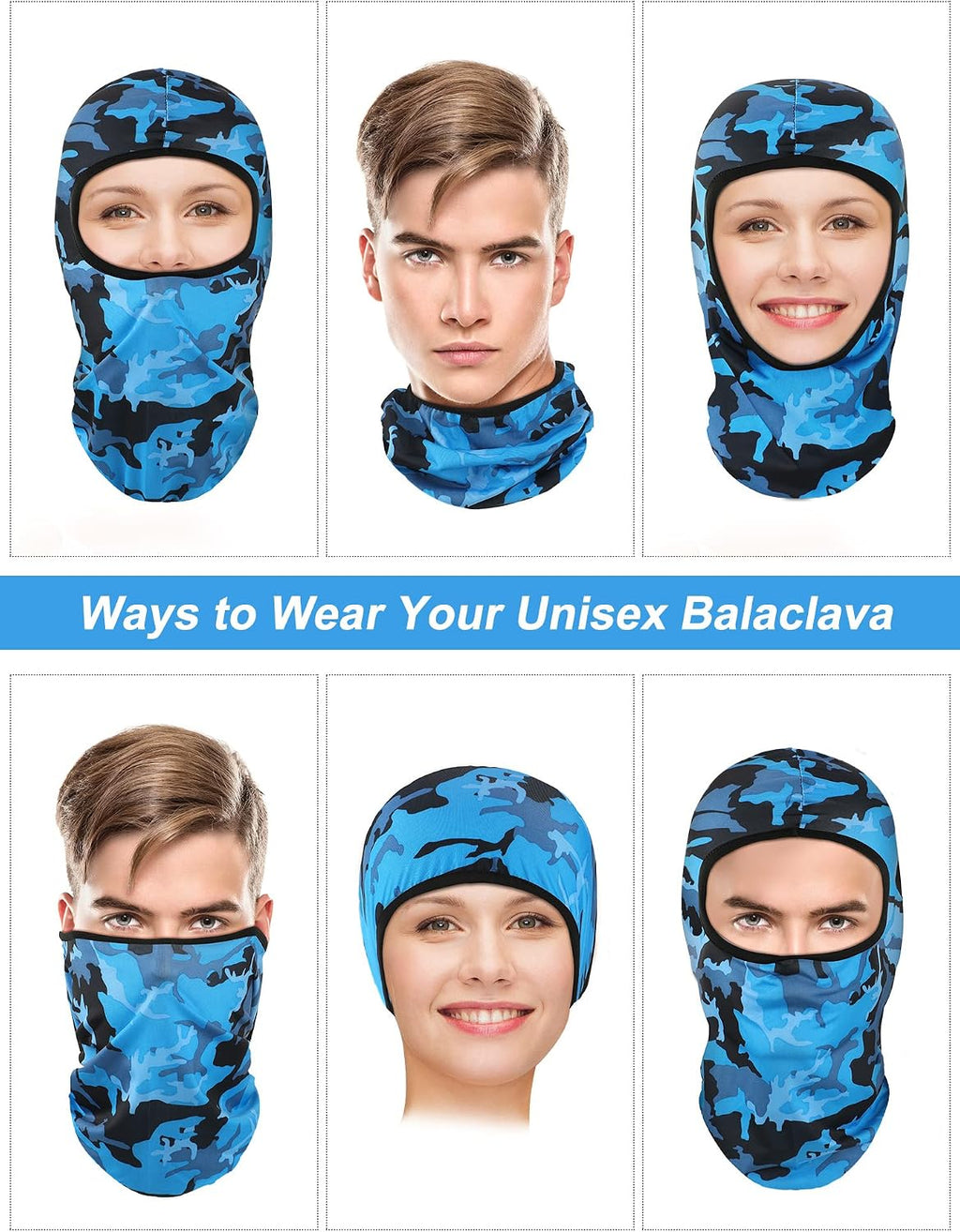 Geyoga 12 Pcs Ski Mask Balaclava Full