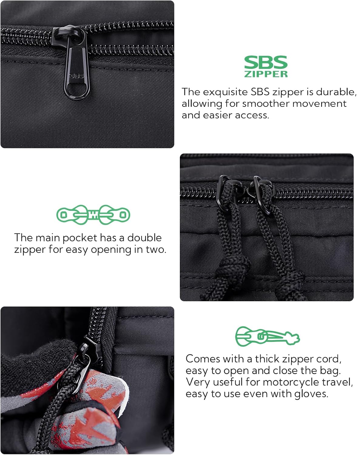 WATERFLY Fanny Pack Waist Bag: 2.5L Large 5 Zipper Pockets for Women Men